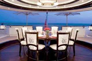 Oceanco Motor Yacht ALFA NERO - Aft Deck Dining